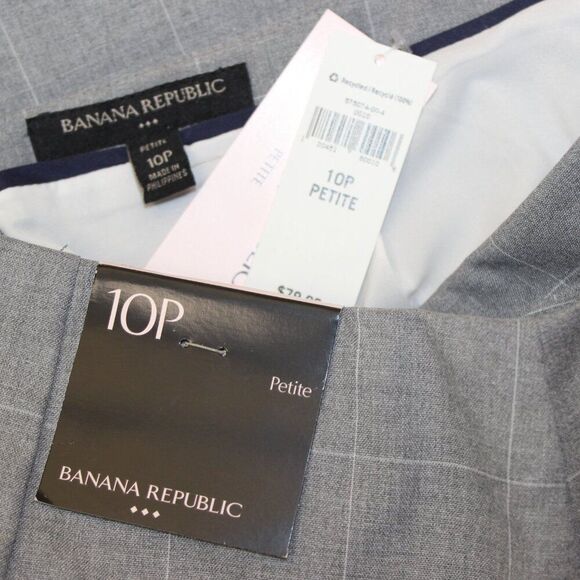 nwt BANANA REPUBLIC Geometric-Pattern Knee-Length Pencil Skirt, Grey, Size 10P - Picture 7 of 7